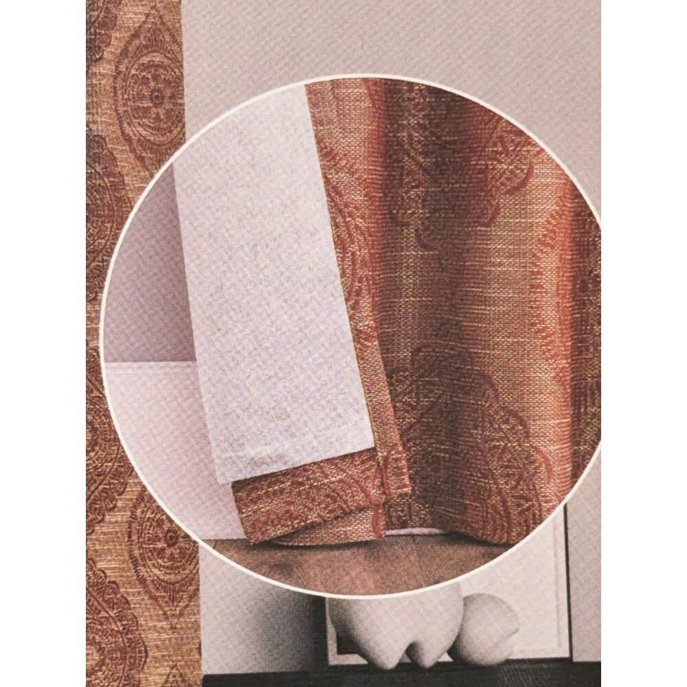 2 PCs Sun Zero Sintra Medallion Russet 40"x84" Polyester 100% Blackout New - Picture 15 of 16